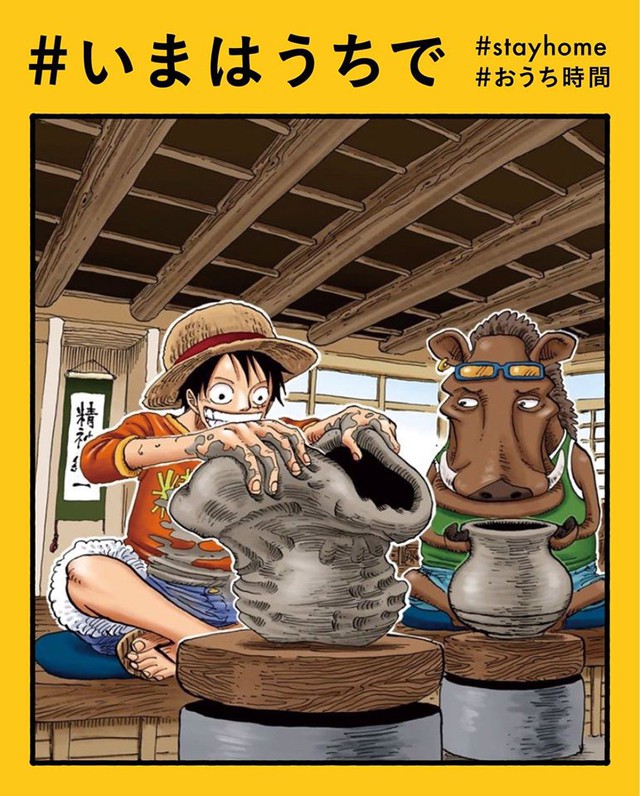 One Piece: Bộ ba quái vật băng Mũ Rơm trở thành tấm gương kêu gọi mọi người hãy ở nhà - Ảnh 2.