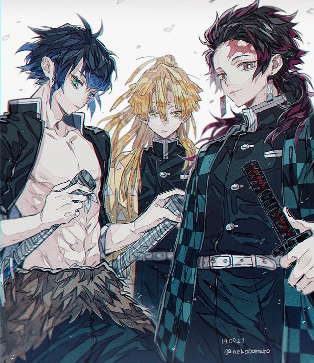 Ngắm loạt fan art bộ 3 soái ca Zen-Tan-Ino trong Kimetsu no Yaiba mà muốn rụng trứng - Ảnh 14.