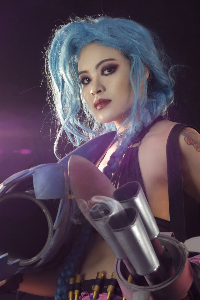 Đốn tim trước bộ ảnh Cosplay Jinx của hot streamer Michu: Trước sau như một y hệt bản gốc - Ảnh 5.