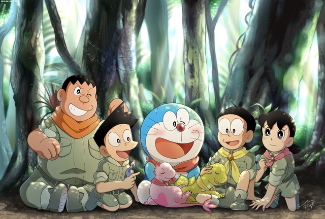 Bộ tranh Doraemon và bè bạn siêu đáng yêu dành cho các fan hâm mộ mèo máy - Ảnh 2.