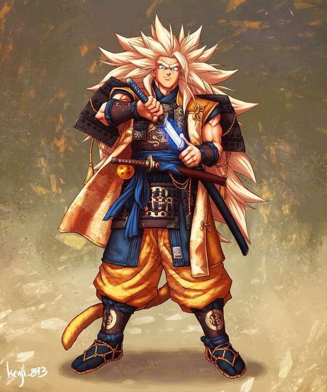 Phát sốt trước những hình cực ngầu của Goku và các nhân vật anime nổi tiếng khi trở thành kiếm sĩ - Ảnh 10.
