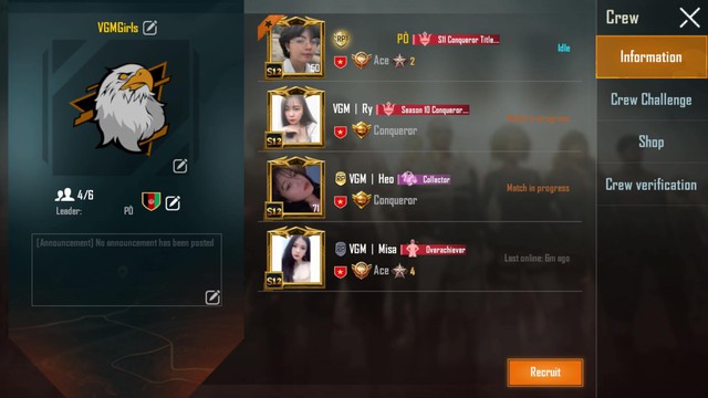 Xuất hiện team nữ PUBG Mobile tay cực to, cả 5 thành viên đều đạt xếp hạng Chí Tôn khiến cộng đồng ngả mũ thán phục - Ảnh 1.