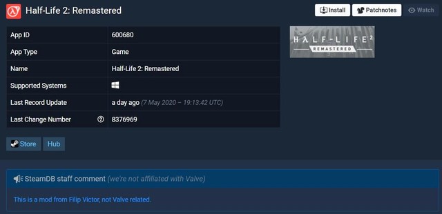 Half-Life 2 Remastered bất ngờ xuất hiện trên cơ sở dữ liệu của Steam ? - Ảnh 2.