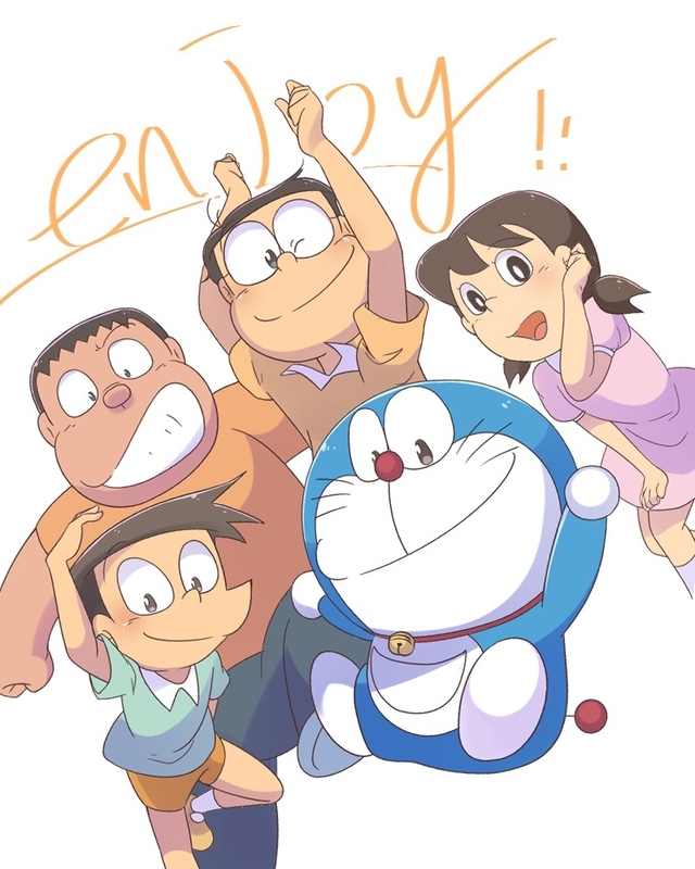 Loạt tranh Doraemon cùng bạn hữu cute hột me dành cho fan cứng của mèo máy - Ảnh 5.