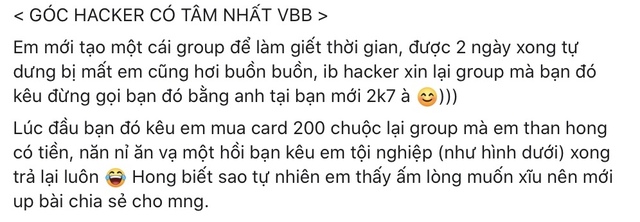 Cộng đồng mạng thán phục chàng hacker 13 tuổi có tâm nhất VBB, chẳng những trả lại tài khoản mà còn xin lỗi vì thấy tội nghiệp chị quá - Ảnh 1.