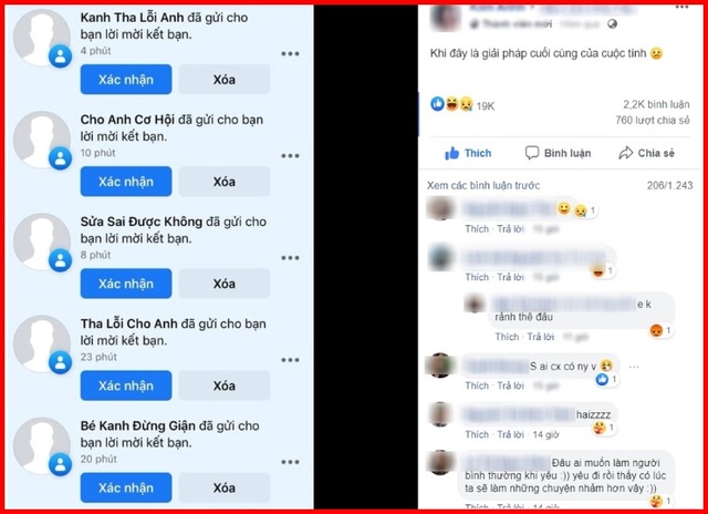 Bị bạn gái thẳng thừng block, chàng trai lập cả loạt FB clone để xin lỗi người yêu - Ảnh 2.