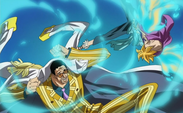 Phượng hoàng Marco từng dùng cú đá vật lý khiến đô đốc Kizaru văng xa