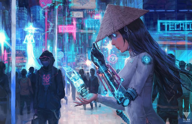 Chiêm ngưỡng thế giới giả tưởng của Việt Nam trong tương lai, đẹp không kém gì Cyberpunk 2077 - Ảnh 1.