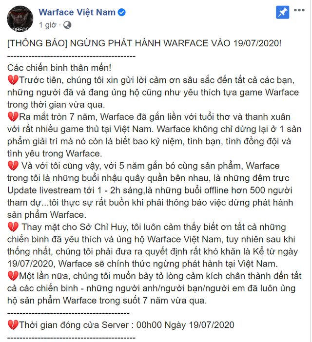 Nóng! Siêu phẩm bắn súng Warface đột ngột “toang” tại Việt Nam, liệu có phải vì Đột Kích? - Ảnh 1.