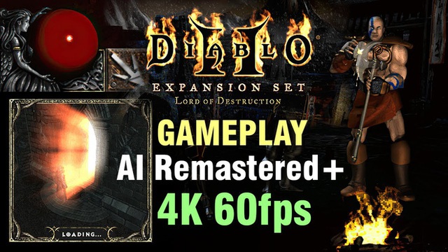 Lột xác huyền thoại Diablo II lên độ phân giải 4K 60 FPS mượt mà bằng trí tuệ nhân tạo - Ảnh 1.
