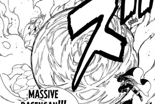 Boruto chapter 48: Bản sao của Jiraiya gặp nguy hiểm, Otsutsuki Isshiki tung hết sức mạnh tấn công Làng Lá - Ảnh 1.