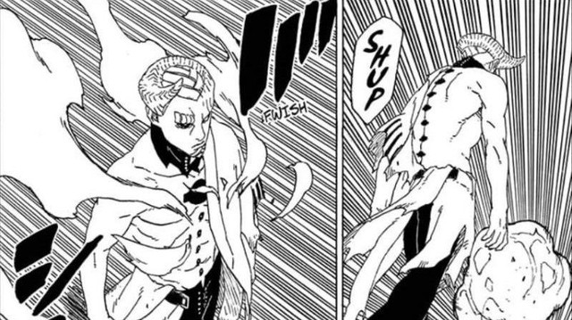 Boruto chapter 48: Bản sao của Jiraiya gặp nguy hiểm, Otsutsuki Isshiki tung hết sức mạnh tấn công Làng Lá - Ảnh 3.