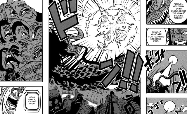 One Piece 988: Chết cười với ảnh chế Kaido thổi bay mặt trăng, Enel bất đắc dĩ tham gia vào trận chiến Wano - Ảnh 1.