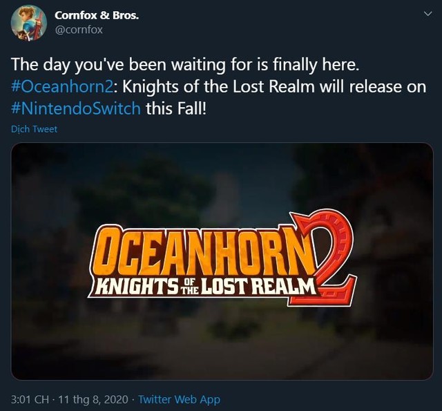 Oceanhorn 2: Knights of the Lost Realm sẽ đến Nintendo Switch vào mùa thu này - Ảnh 2.