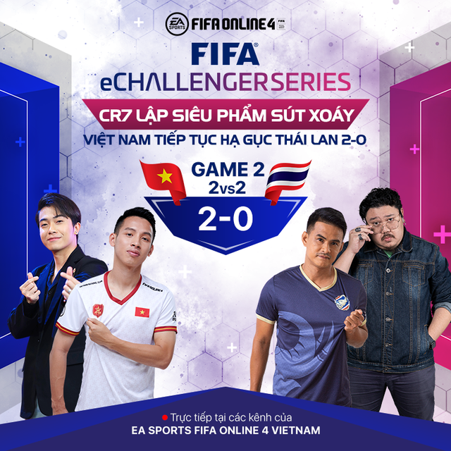 Cris Phan, Hùng Dũng, Vermisse giúp Việt Nam trở thành nhà vua của FIFA eChallenger sau khi đả bại Thái Lan 3-1 - Ảnh 3.