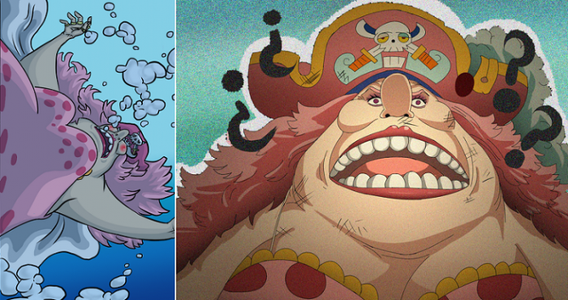 Big Mom bị King đánh văng xuống biển và mất trí nhớ