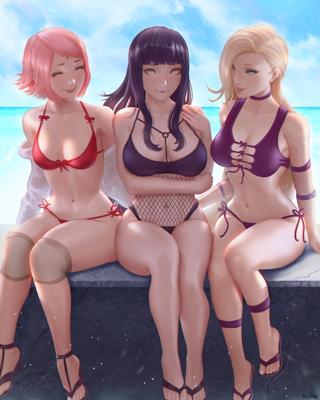 Không được đi tắm biển thì ngồi nhà ngắm dàn mỹ nhân trong Naruto diện bikini cũng đủ sướng con mắt - Ảnh 6.