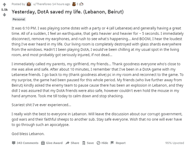 Chuyện lạ có thật - Nhờ chơi game, một anh chàng thoát chết khỏi Vụ Nổ Beirut - Lebanon - Ảnh 3.