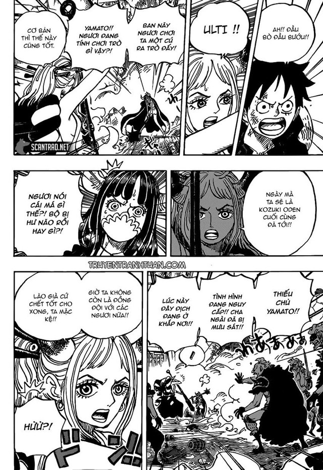 One Piece 987: Dứt tình cha con, Yamato muốn cùng Luffy đánh bại Kaido 1 Yamato tuyên bố không còn liên quan gì đến Kaido