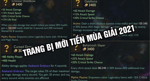 Riot hé lộ update trang bị chí mạng Tiền Mùa Giải 2021 - 2 anh em Yasuo-Yone sẽ bị nerf gián tiếp? - Ảnh 1.