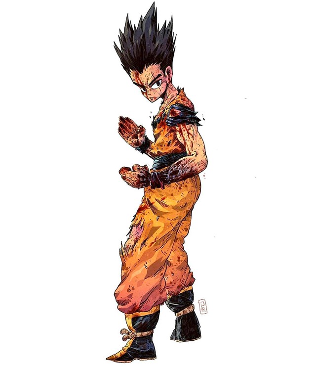 Giật mình khi thấy các nhân vật trong Dragon Ball được vẽ theo phong cách zombie - Ảnh 10.