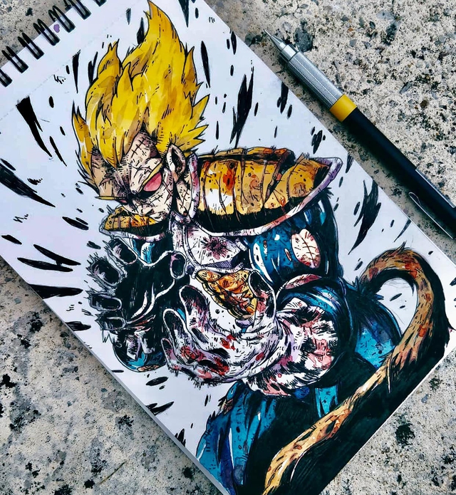 Giật mình khi thấy các nhân vật trong Dragon Ball được vẽ theo phong cách zombie - Ảnh 11.