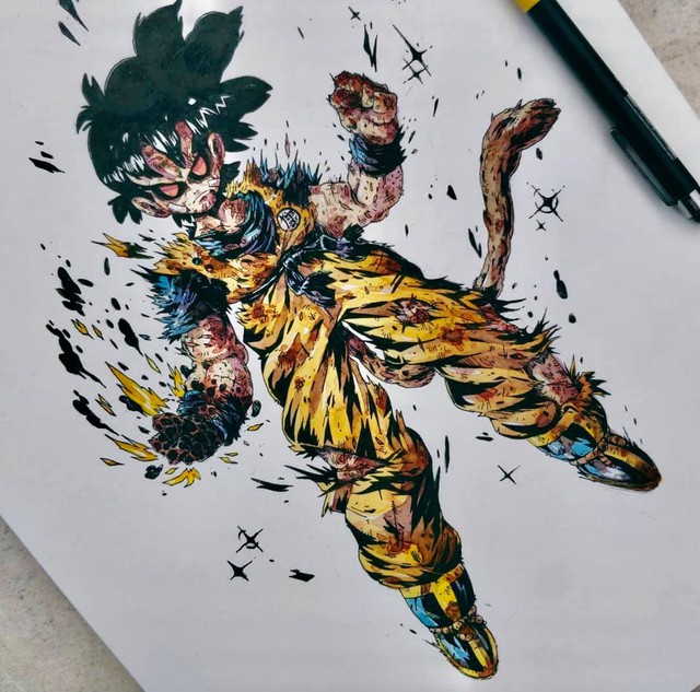 Giật mình khi thấy các nhân vật trong Dragon Ball được vẽ theo phong cách zombie - Ảnh 21.