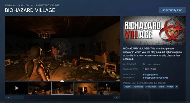 Bom tấn Resident Evil Village chưa ra mắt chính thức nhưng đã bị nhái trắng trợn trên Steam - Ảnh 1.