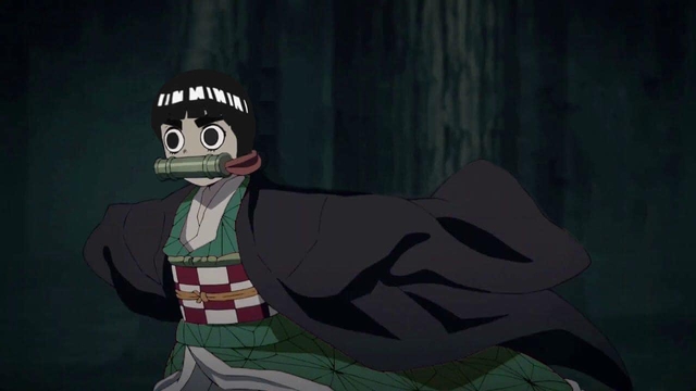 Tới cả cô em gái quốc dân Nezuko (Kimetsu no Yaiba) cũng bị Rock Lee đì