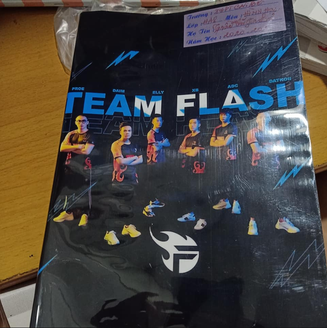 Fan cuồng Team Flash Liên Quân Mobile in hình ảnh đội tuyển lên vở để mãi bên nhau bạn nhé - Ảnh 3.