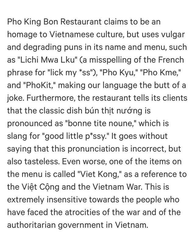 Đặt tên món ăn bằng những từ tục tĩu, một nhà hàng ở Quebec lập tức bị dân mạng Việt dạy cho bài học - Ảnh 2.