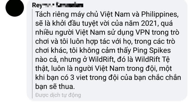 Một game thủ Tốc Chiến Philippines đòi tách người Việt về server riêng, đổ lỗi gặp người Việt là thua? - Ảnh 2. Một game thủ Tốc Chiến Philippines đòi tách người Việt về server riêng, đổ lỗi gặp người Việt là thua? - Ảnh 2.