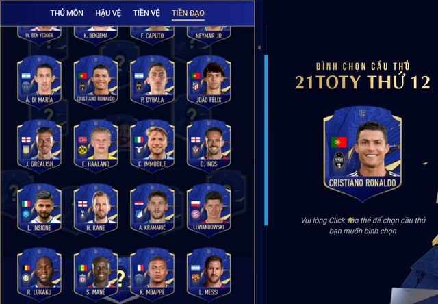 FIFA Online 4: Nhận ngay thẻ 21TOTY sớm nhất server với sự kiện bình chọn cho đội hình TEAM OF THE YEAR - Ảnh 6.