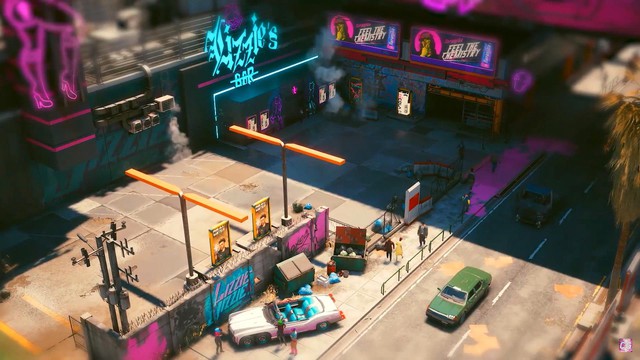 Ngắm nhìn thành phố Night City tuyệt đẹp của Cyberpunk 2077 từ trên cao - Ảnh 1.