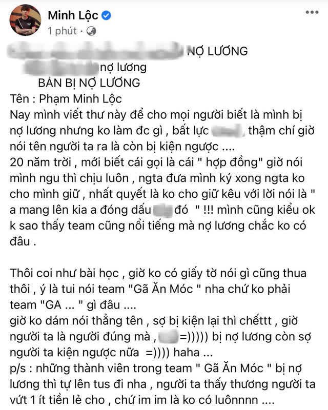 HOT: Zeros tiếp tục lên tiếng về việc bị nợ lương, than thở bất lực rồi, bị nợ tiền mà còn sợ bị kiện ngược - Ảnh 1.