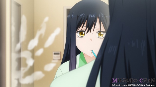 Anime Mieruko-chan lên sóng tập đầu, kinh dị thì ít mà ngực khủng với hình ảnh nhạy cảm thì nhiều - Ảnh 3.