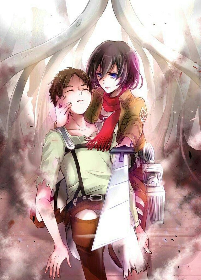 Mặc kệ tác giả nhẫn tâm, fan Attack on Titan tự vẽ ra một tương lai màu hồng nơi Eren và Mikasa bên nhau hạnh phúc - Ảnh 9.