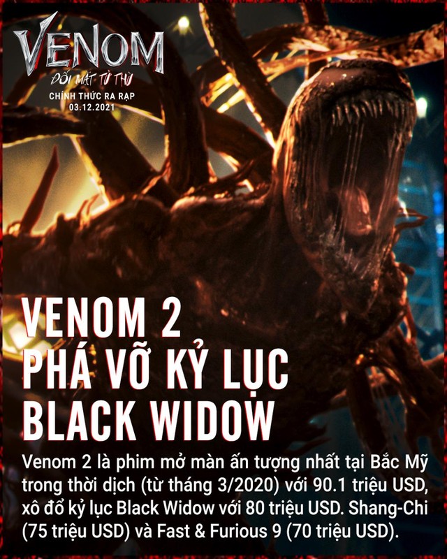 Venom 2: Quái vật cộng sinh ấn định thời điểm xâm chiếm các rạp Việt, fan thổn thức cuối cùng ngày này cũng đến - Ảnh 2.