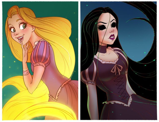 14 nàng công chúa Disney trông sẽ như thế nào nếu họ là nhân vật phản diện trong phim - Ảnh 5.