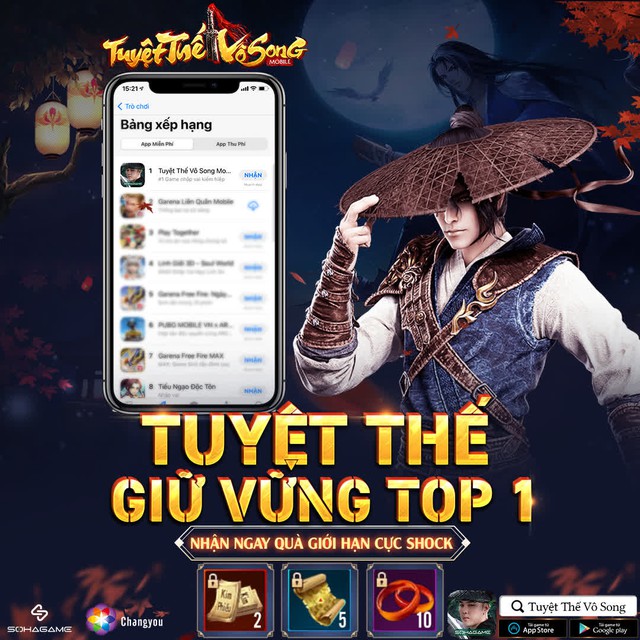 Tạo “cú hick” tiếp theo vào làng game Việt: Tuyệt Thế Vô Song Mobile trụ vững Top 1 trên App Store - Ảnh 1.