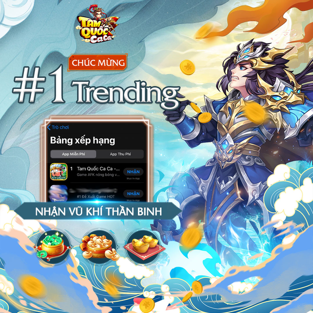 Cơn mưa quà tặng từ Tam Quốc Ca Ca: Trụ vững vị trí Top 1 Appstore dù nhiều tháng ra mắt - Ảnh 3.