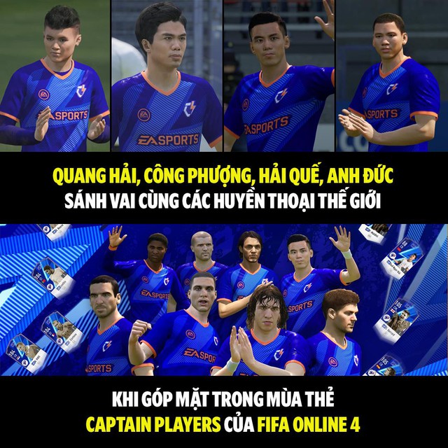 Quang Hải, Công Phượng, Hải Quê, Anh Đức sánh vai với các huyền thoại thế giới trong Captain Players của FIFA Online 4 - Ảnh 5.