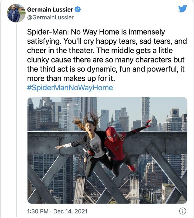 MXH Việt Nam và thế giới bùng nổ lời khen cho No Way Home, đây là bộ phim hay nhất về Spider-Man của MCU - Ảnh 4.