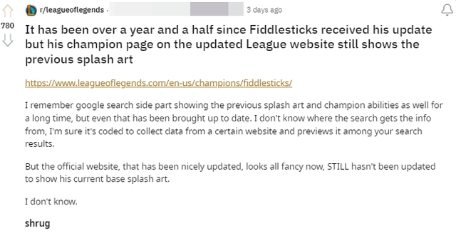 Lộ thêm bằng chứng về sự lười biếng của Riot: làm lại Fiddlestick hơn 1 năm rồi, splash art cũ vẫn không thay đổi - Ảnh 3.