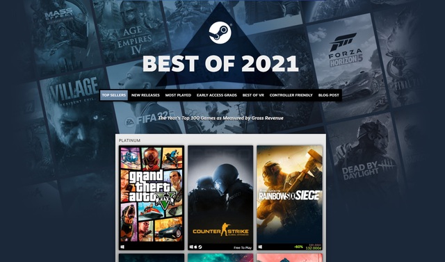 Steam công bố danh sách Best Game 2021 gồm những trò đỉnh và ăn khách nhất năm nay - Ảnh 1.