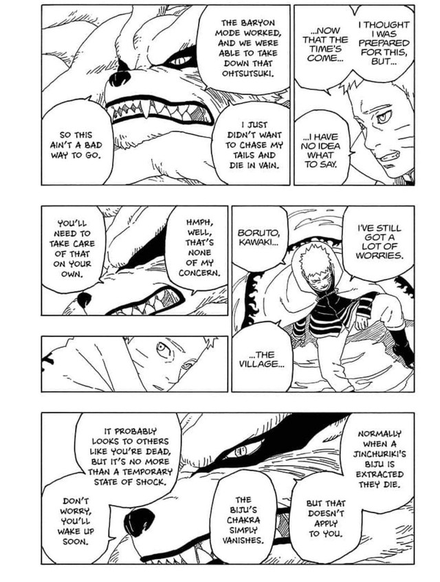 Boruto chap 55: Sau khi Sasuke bị lụi Rinnegan, đến lượt Naruto mất đi Cửu Vĩ - Ảnh 1.