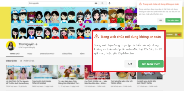 Truy cập vào kênh của Thơ Nguyễn, phụ huynh “ngã ngửa” với thông báo sốc của YouTube - Ảnh 2.