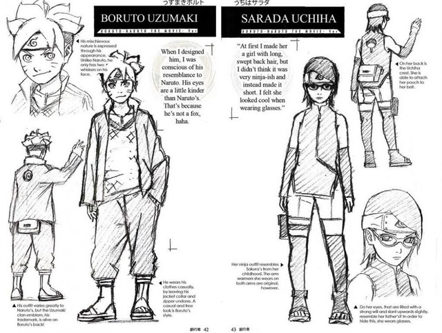 Boruto: Vì sao Sarada để tóc ngắn hay Boruto chỉ có 2 râu, lý do đã được tác giả Kishimoto giải thích - Ảnh 1.