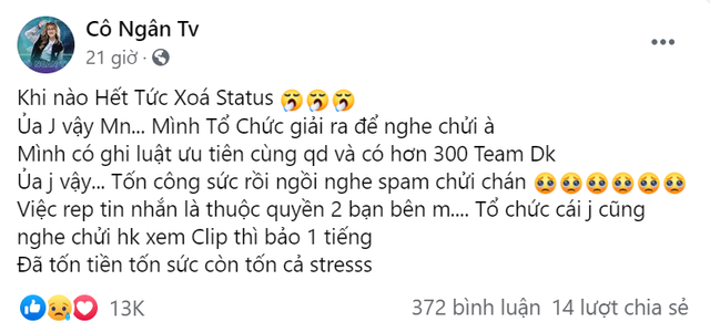 Cô Ngân TV bực tức, đăng tus xả giận lên fan sau lùm xùm “diễn” chia tay với Gao Bạc - Ảnh 1.