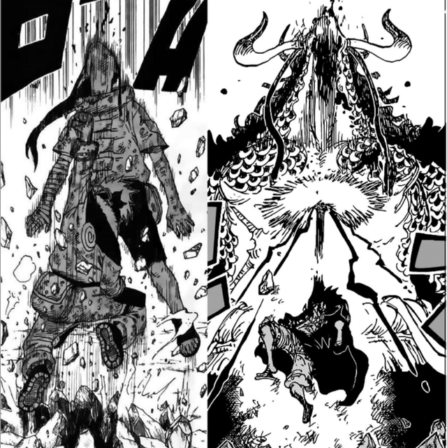 Ấn tượng với cú móc hàm của Luffy khiến Kaido gục ngã, các fan bỗng nhiên nhắc đến trận chiến trong Naruto - Ảnh 3.